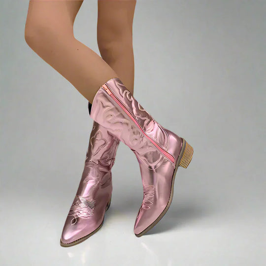 Cowgirl-Stiefel - Western - Blockabsatz - Cowboy-Stiefel - Damenstiefel EB