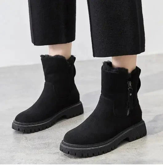 EB | Gemütliche Samt-Schneestiefel für Frauen – Stilvoll & Warm