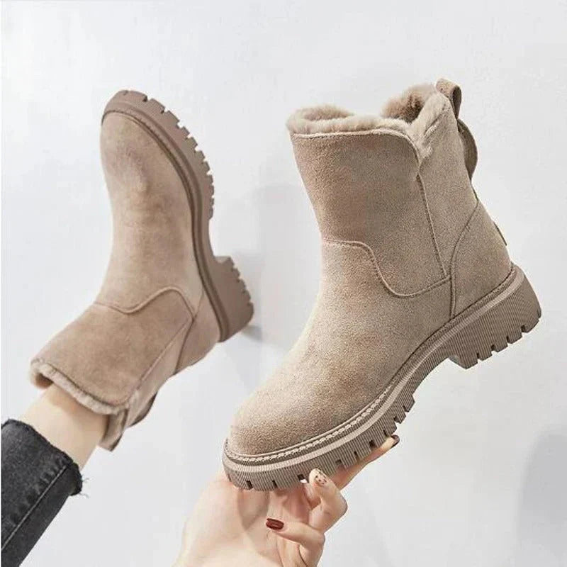 EB | Gemütliche Samt-Schneestiefel für Frauen – Stilvoll & Warm