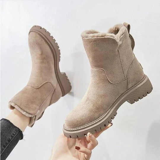 EB | Gemütliche Samt-Schneestiefel für Frauen – Stilvoll & Warm