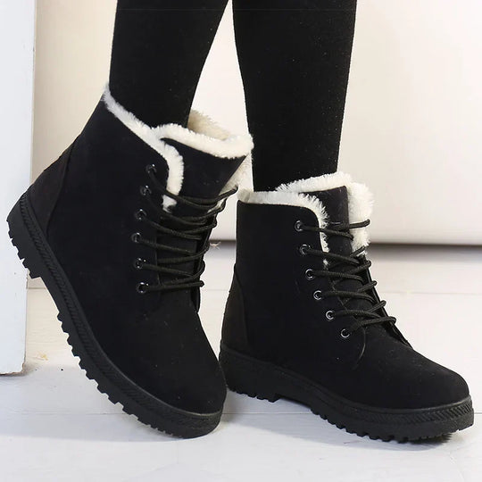 EB | Winterstiefel - Warme Knöchelstiefel mit weicher Polsterung, niedrigem Absatz und bequemem Design