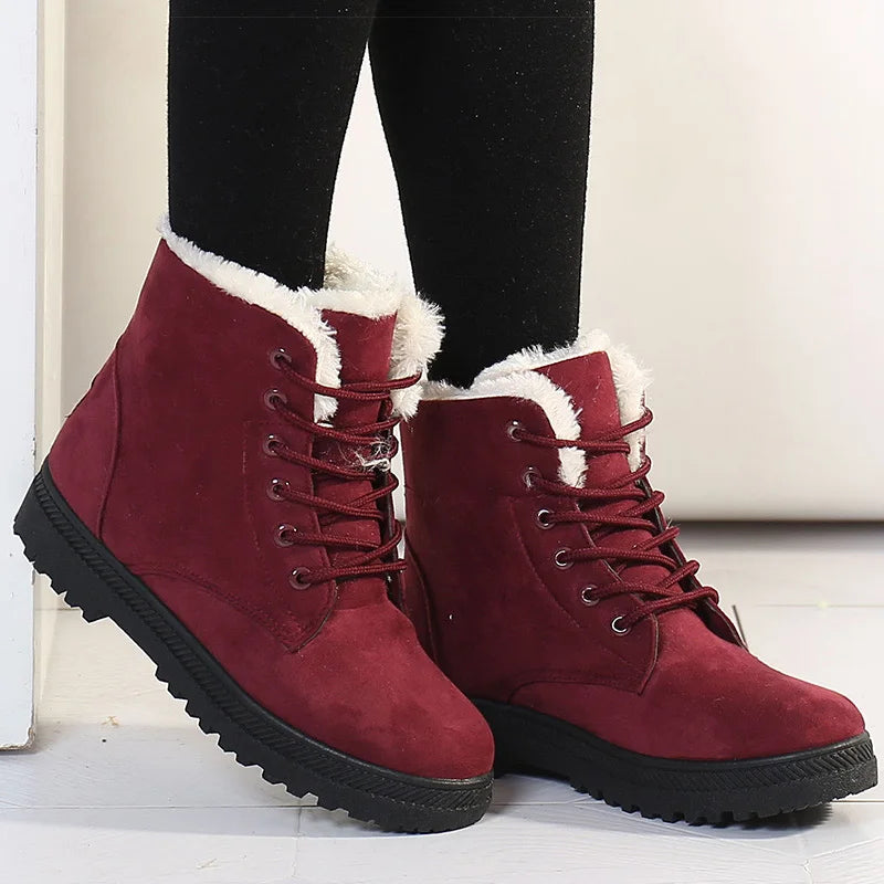 EB | Winterstiefel - Warme Knöchelstiefel mit weicher Polsterung, niedrigem Absatz und bequemem Design