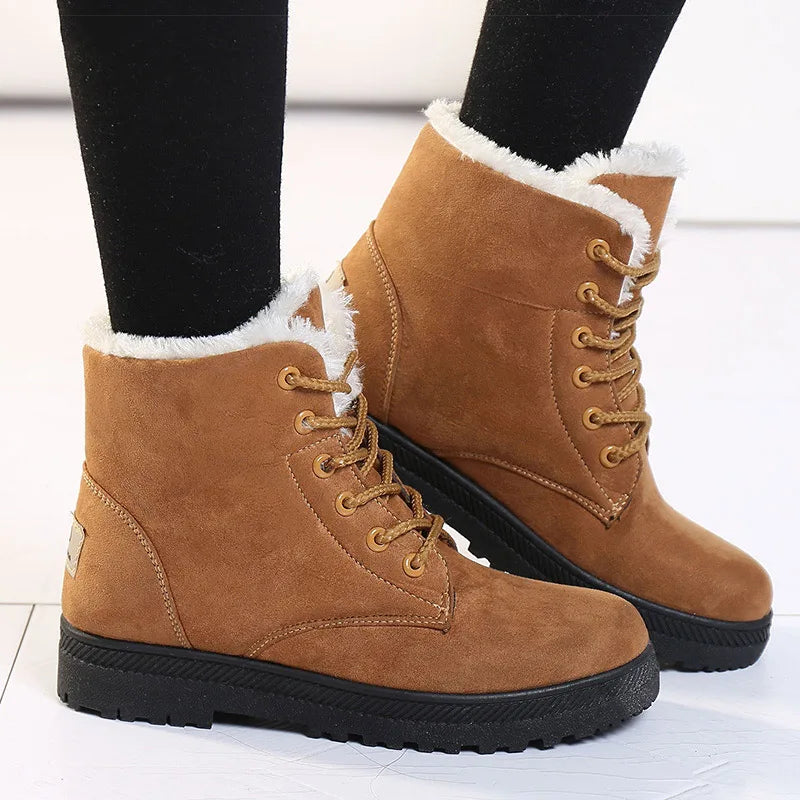 EB | Winterstiefel - Warme Knöchelstiefel mit weicher Polsterung, niedrigem Absatz und bequemem Design
