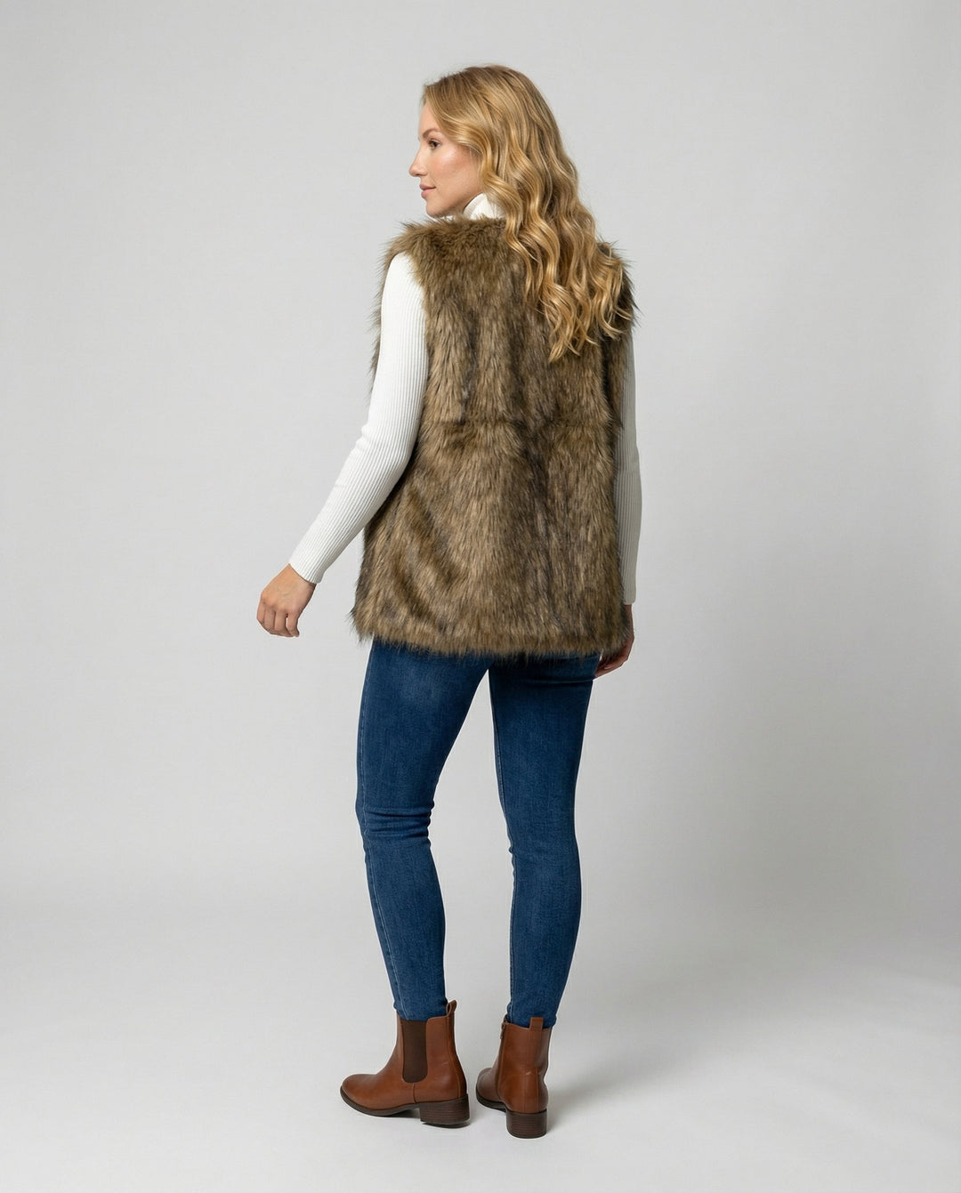 Faux Fur Weste Damen | EB