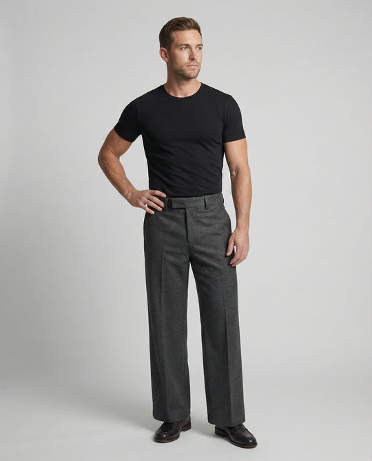Schwere Herren Wollhose Selbsterwärmend Loose Fit Business Casual