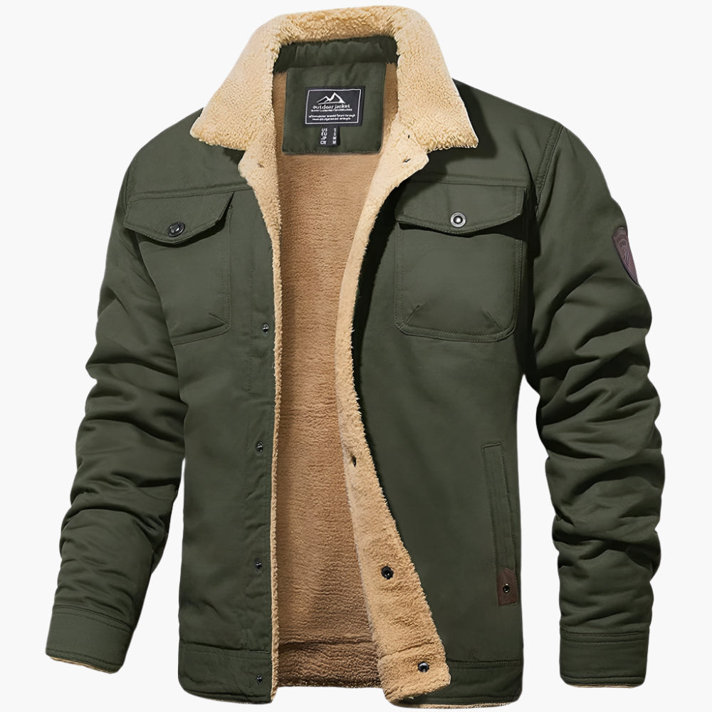 EB | Winter Bomberjacke Vintage Stil - Warm Gefüttert für Freizeit und Alltag