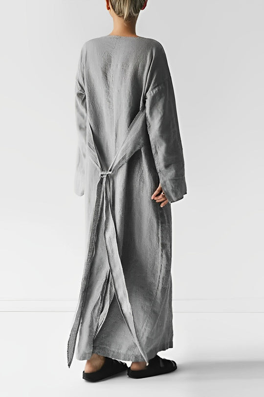 EB | Leinen Wickel Maxikleid