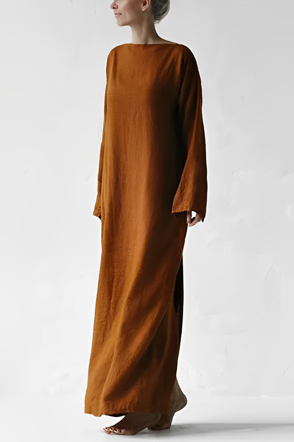 EB | Leinen Wickel Maxikleid