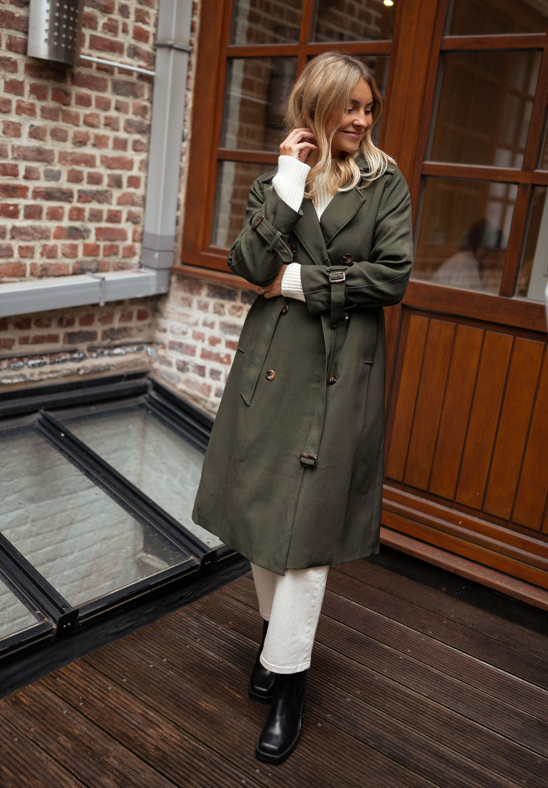 EB | Damen Doppelreiher Langmantel
