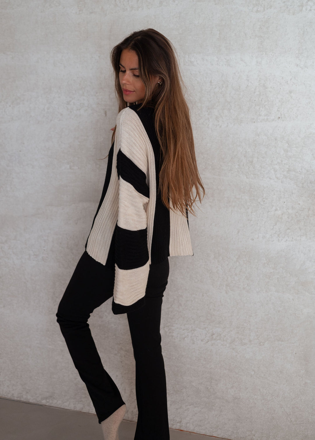 EB | Gestreifter Damen Strickpullover