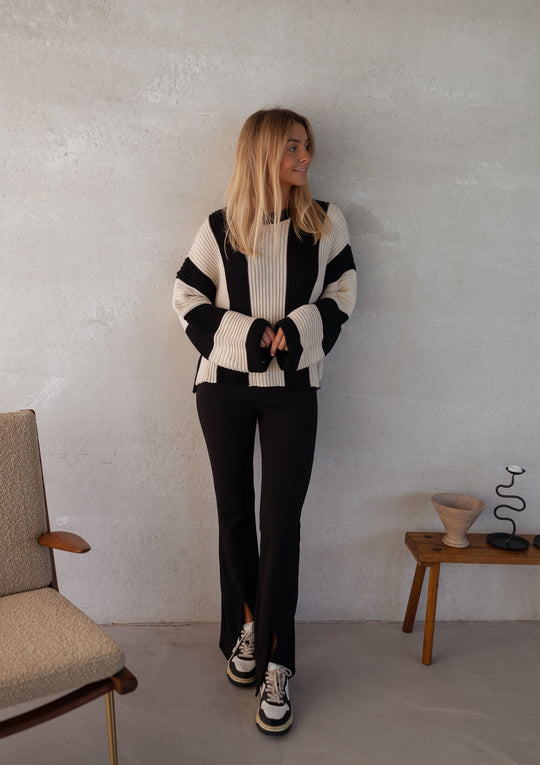 EB | Gestreifter Damen Strickpullover