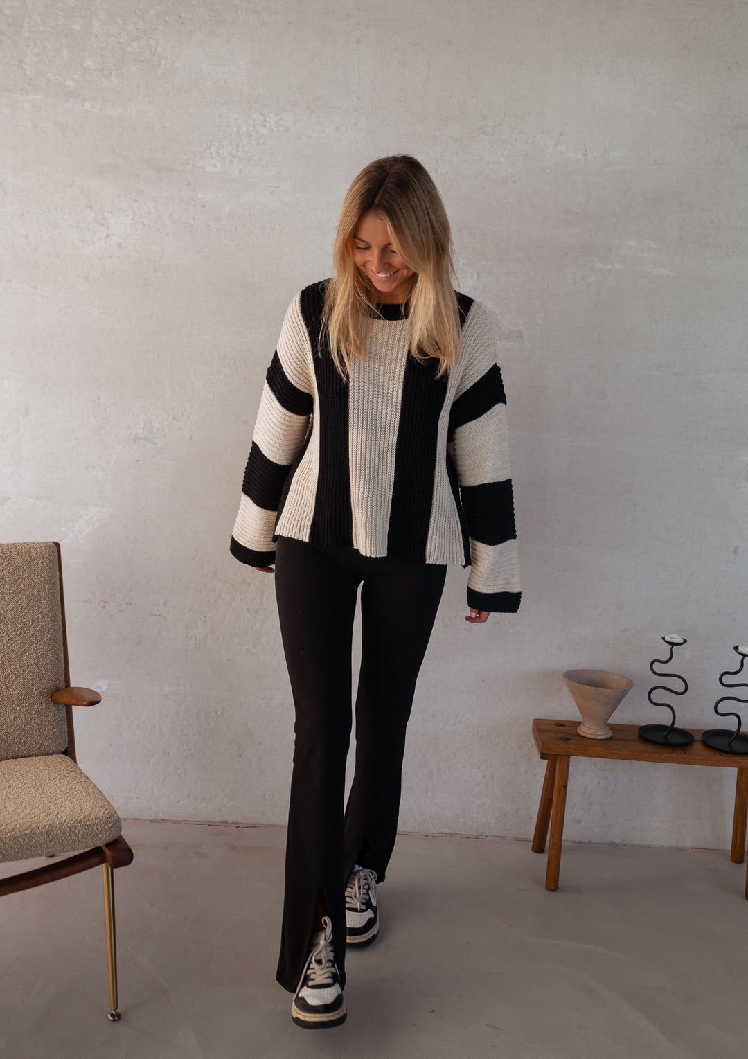 EB | Gestreifter Damen Strickpullover
