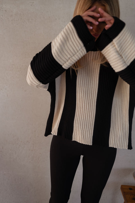 EB | Gestreifter Damen Strickpullover