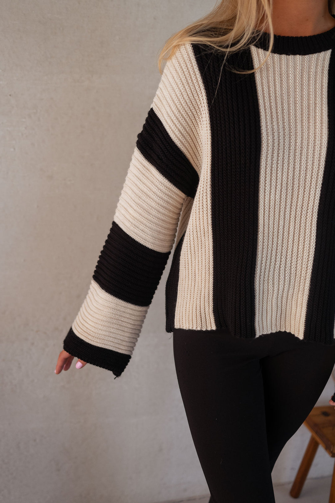 EB | Gestreifter Damen Strickpullover
