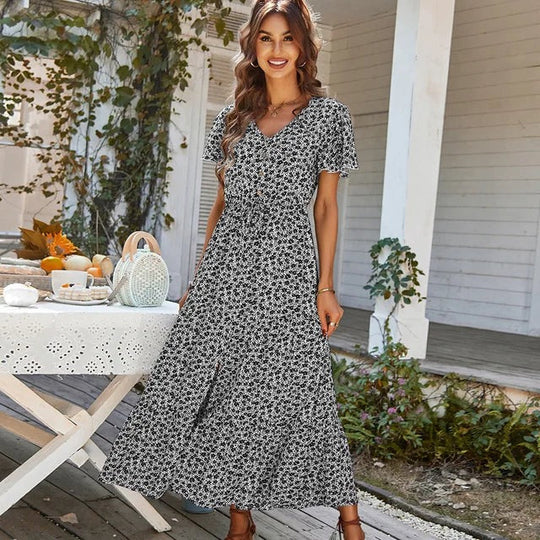 EB | Blumenkleid mit Rüschenärmeln