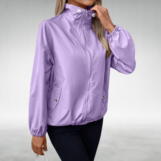 EB | Herbstjacke mit Reißverschluss und Hohem Kragen, Leicht