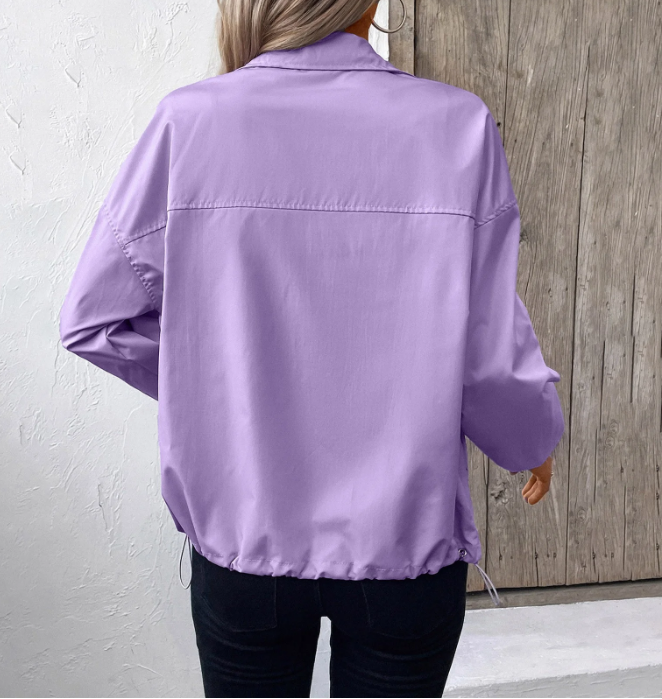 EB | Herbstjacke mit Reißverschluss und Hohem Kragen, Leicht