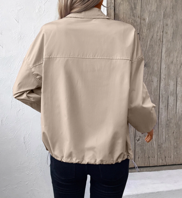 EB | Herbstjacke mit Reißverschluss und Hohem Kragen, Leicht