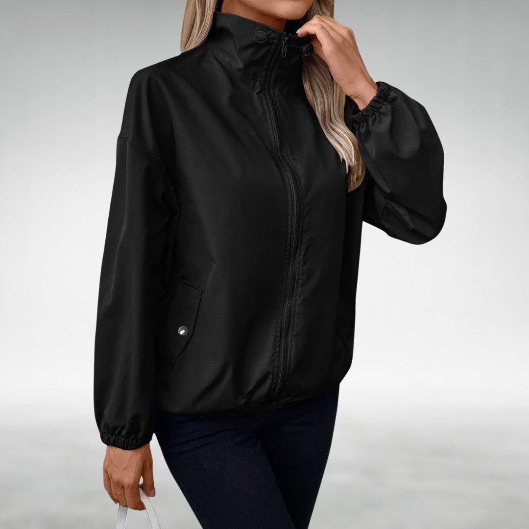 EB | Herbstjacke mit Reißverschluss und Hohem Kragen, Leicht
