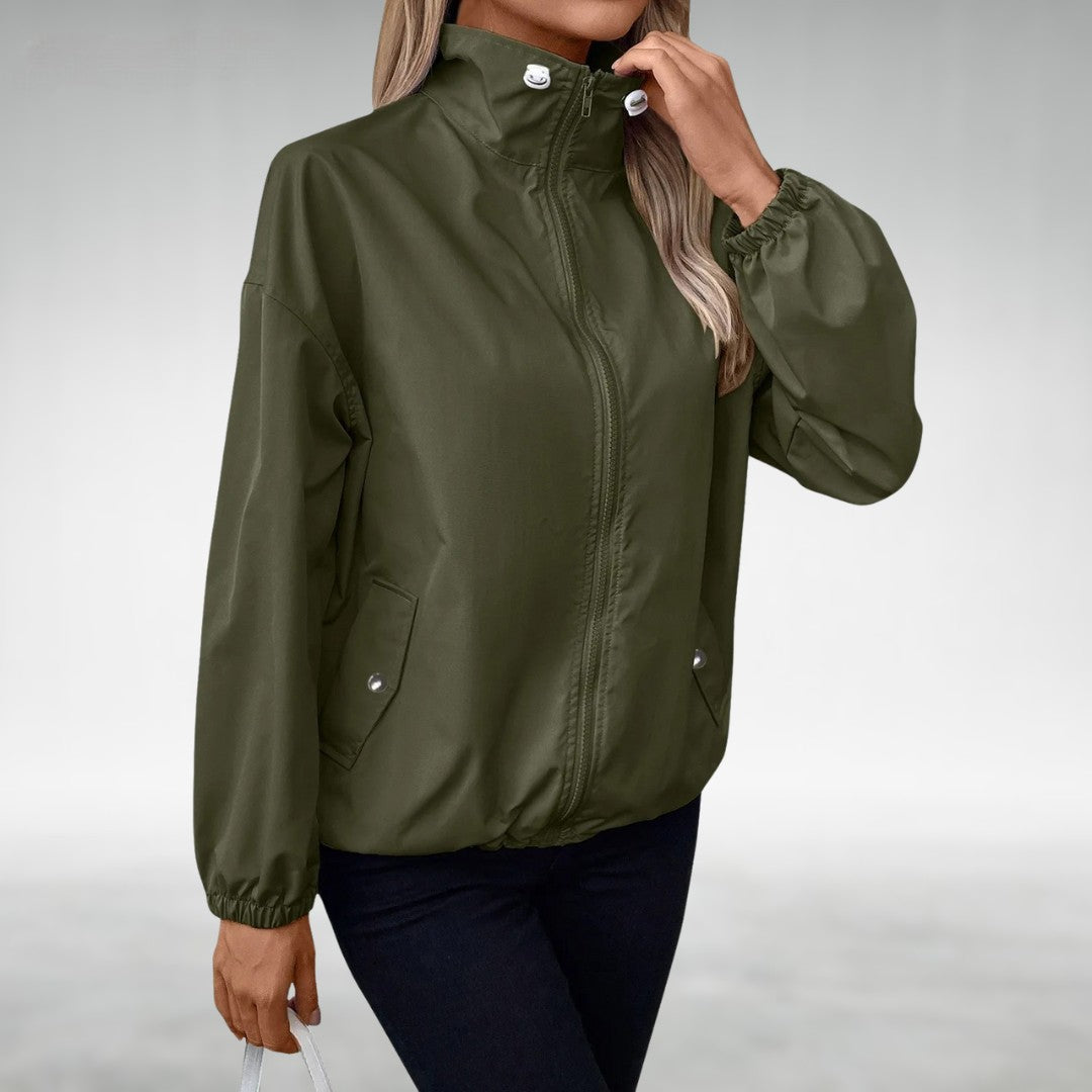 EB | Herbstjacke mit Reißverschluss und Hohem Kragen, Leicht