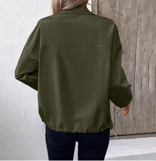 EB | Herbstjacke mit Reißverschluss und Hohem Kragen, Leicht