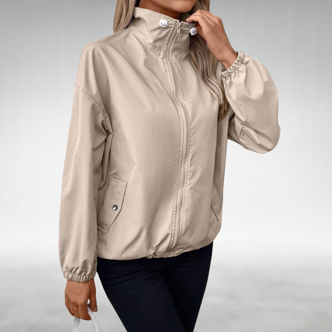 EB | Herbstjacke mit Reißverschluss und Hohem Kragen, Leicht