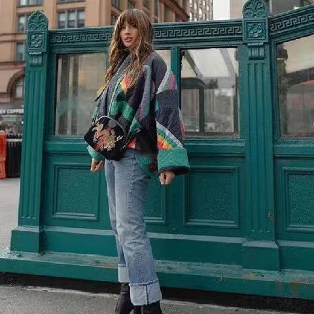EB | Herbstjacke mit Reißverschluss und Steppung, Übergrößed