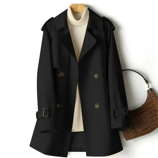 EB | Kurzer Trenchcoat mit Schnallen und Knöpfen