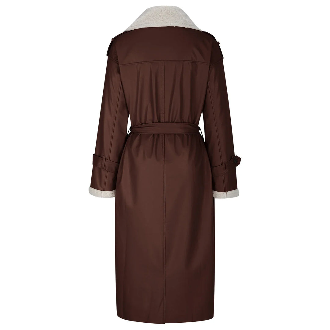 EB | Lange Jacke, Gürtel und Fleecefutter