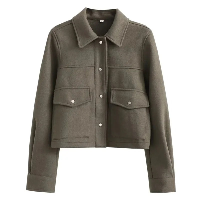 EB | Übergangsjacke Kurz mit Knöpfen und Taschen