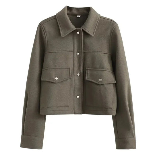 EB | Übergangsjacke Kurz mit Knöpfen und Taschen
