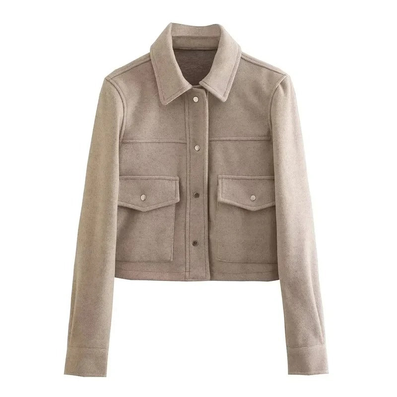 EB | Übergangsjacke Kurz mit Knöpfen und Taschen