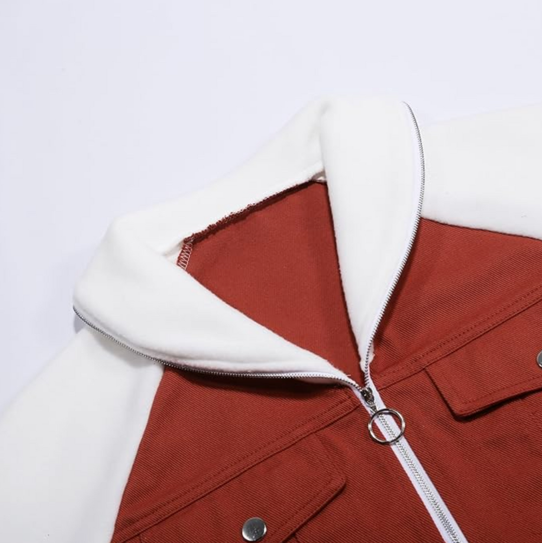 EB | Übergangsjacke mit Denimfront und Reißverschluss