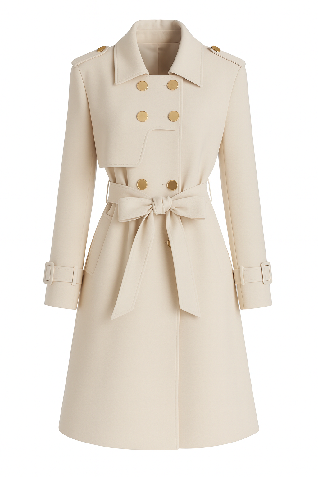 EB | Trenchcoat mit Gürtel und Doppelknopfverschluss