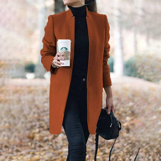 EB | Trenchcoat mit Schlanker Passform und Offener Front