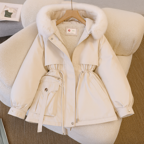 EB | Winterjacke mit gefütterter Kapuze und Zugband, Warm