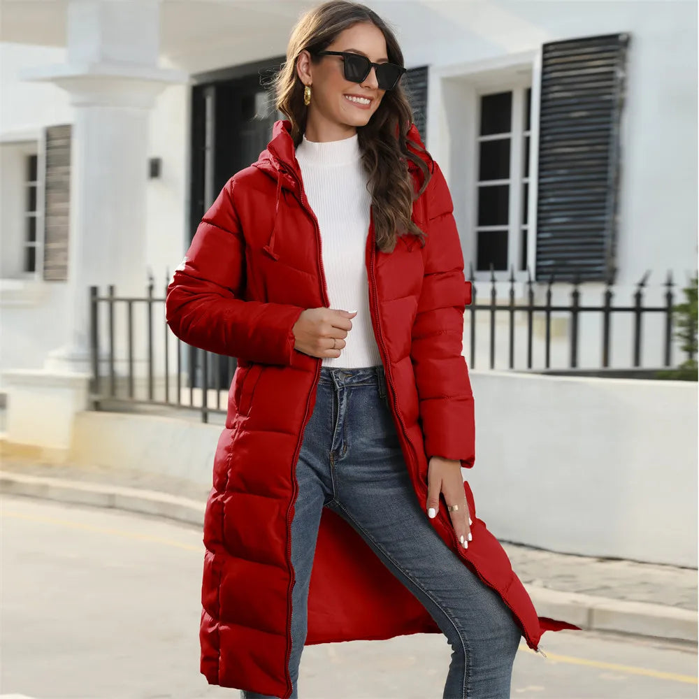 EB | Pufferjacke - stilvolle Damen Winterjacke mit Kapuze