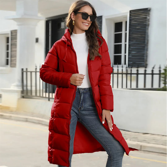 EB | Pufferjacke - stilvolle Damen Winterjacke mit Kapuze
