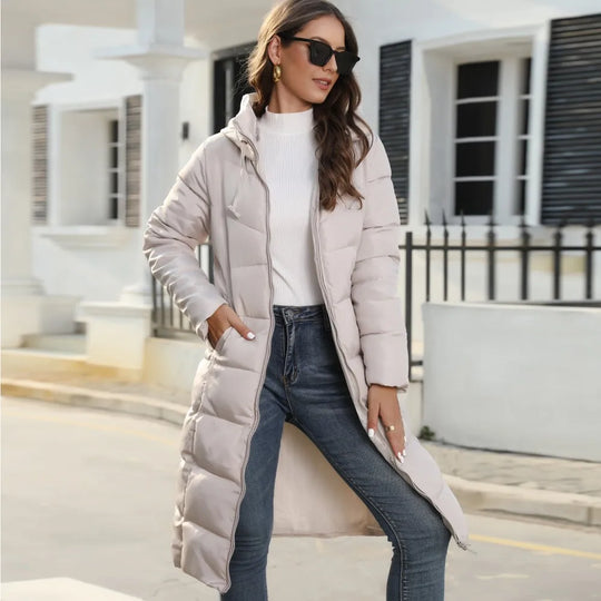 EB | Pufferjacke - stilvolle Damen Winterjacke mit Kapuze