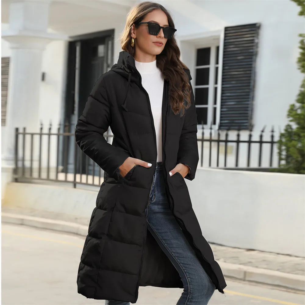 EB | Pufferjacke - stilvolle Damen Winterjacke mit Kapuze