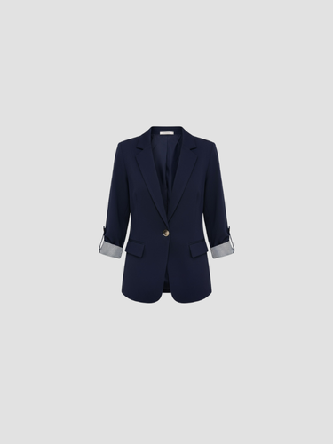 EB | Blazer mit Schmaler Passform und Ein-Knopf-Verschluss