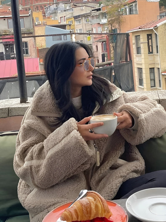 EB | Oversize-Warmjacke für Frauen mit Reißverschluss Selindra