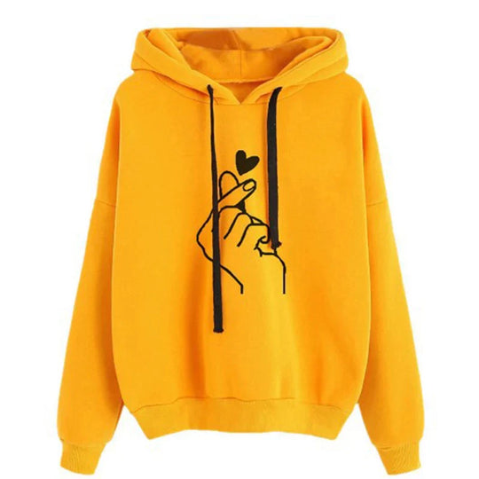 EB | Hoodie Aus Fleece mit Fingerherz-Motiv