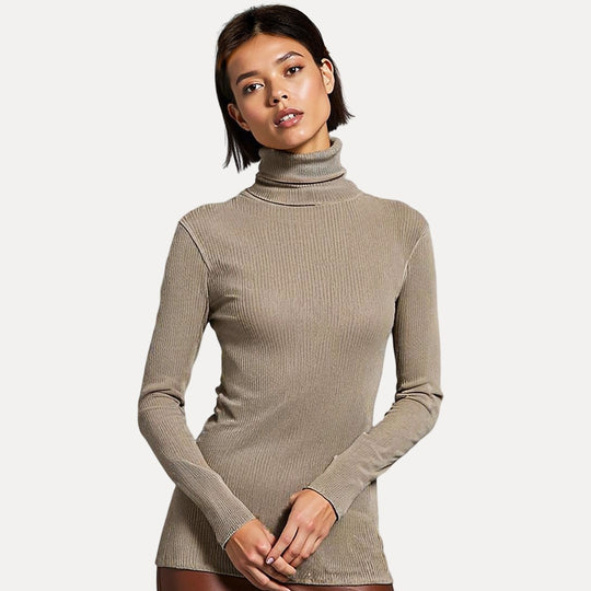 EB | Rollkragenpullover mit Rippstruktur