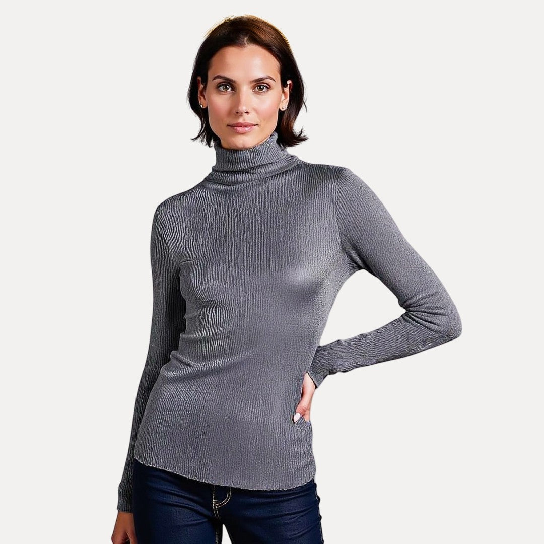 EB | Rollkragenpullover mit Rippstruktur