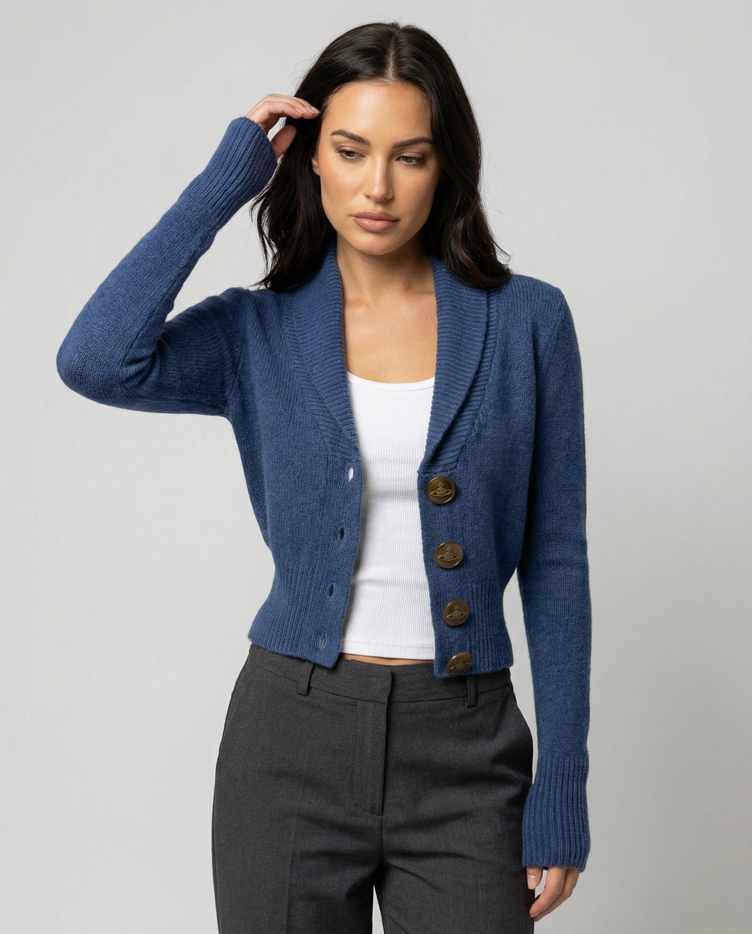 Damen Strickjacke Set Bestickter Cardigan mit Passendem Camisole Top