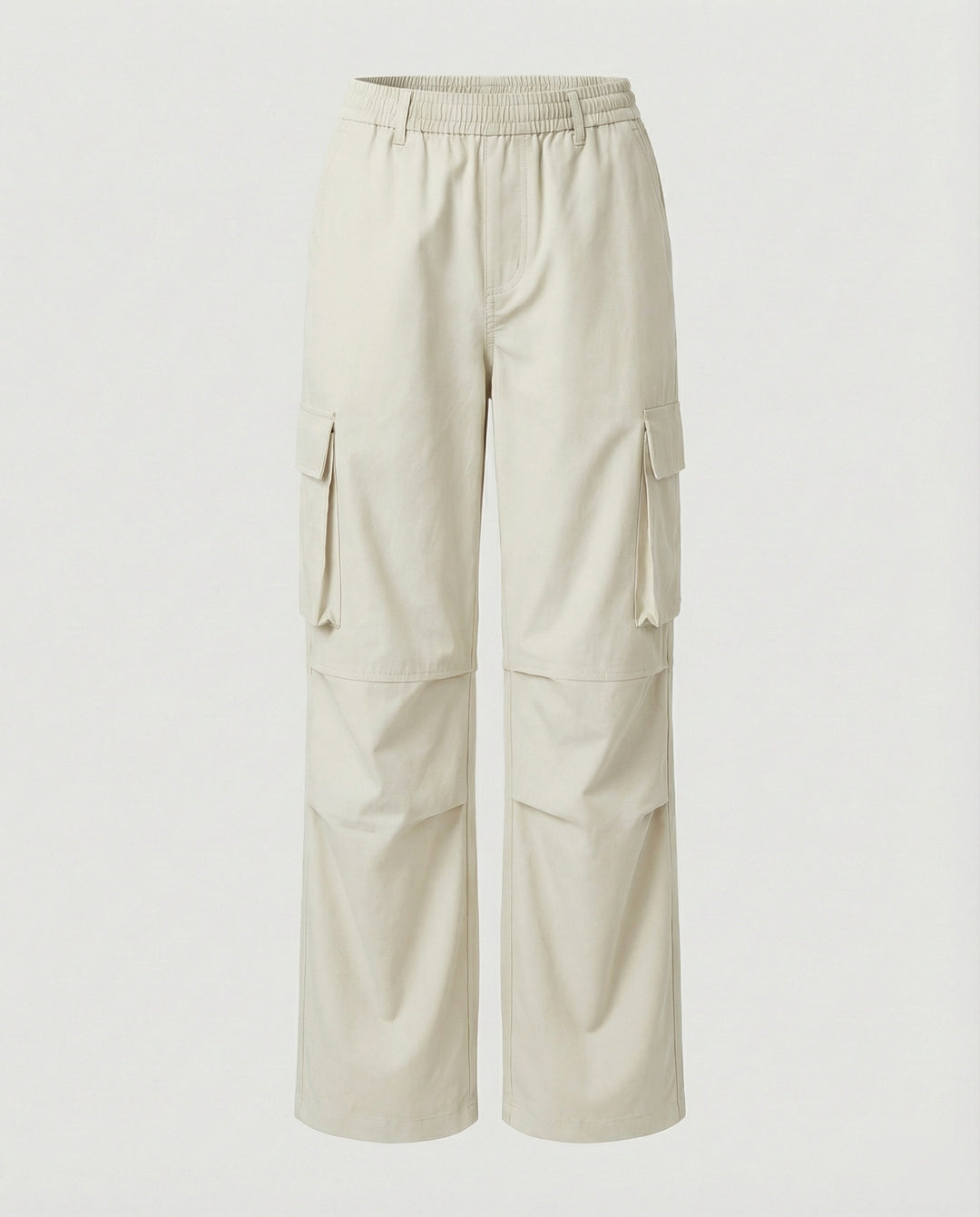 Sportive Oversize-Cargohose mit elastischem Tunnelzugbund, verstellbarem Saum und großen Klappentaschen EB