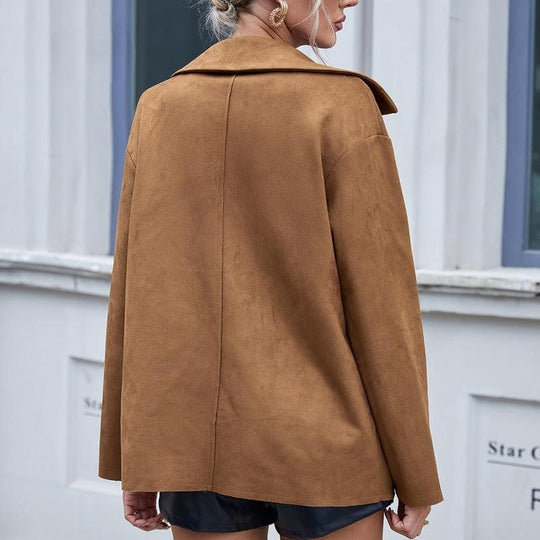 EB | Damen Wildlederjacke mit Knöpfen Valay
