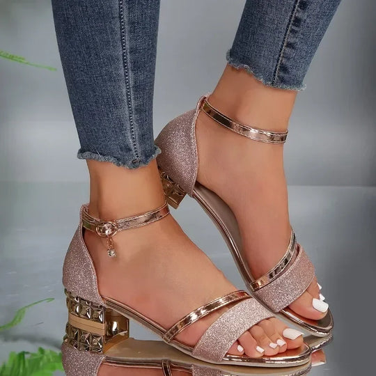 EB | Sandalen mit Pailletten Verzierungen für Damen