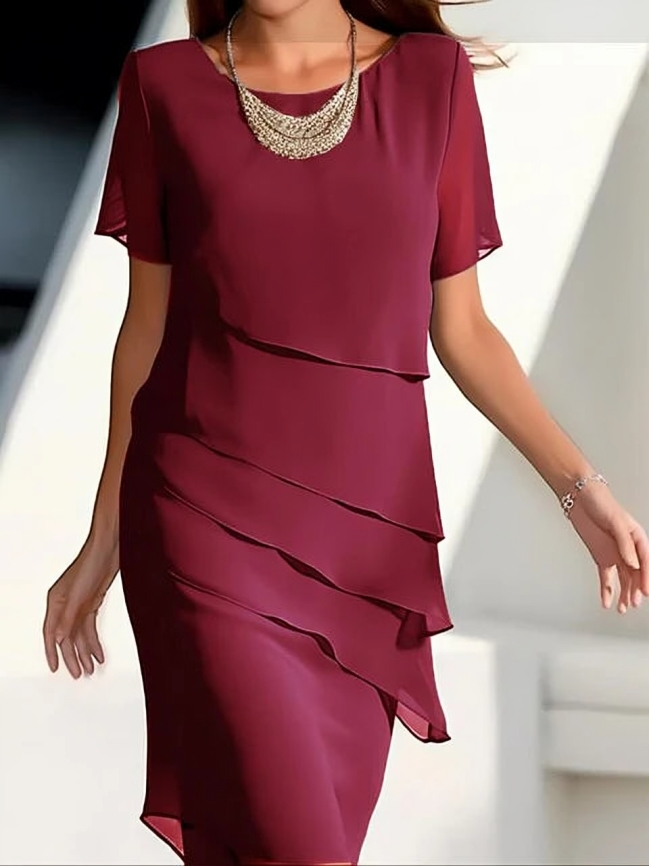 EB | Elegantes Midikleid mit Lagen Shiftkleid Martina